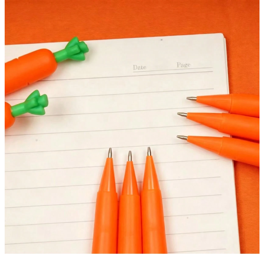 Cute Carrot Mechanical Pencil Set - 3PCS Adorable No-Jam Writing Tools for Back to School