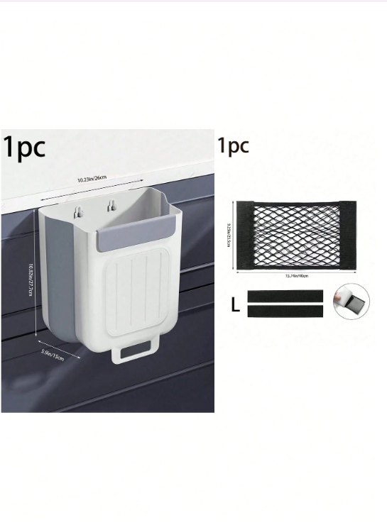 Collapsible Silicone Kitchen Trash Can - Hands-Free, Large Capacity Waste Bin for Easy Cleanup and Organization