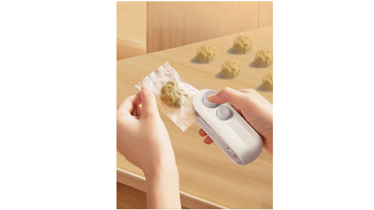 Rechargeable 2-in-1 Mini Snack Bag Sealer & Cutting Knife - Keep Food Fresh with Portable Heat Vacuum Sealing Machine