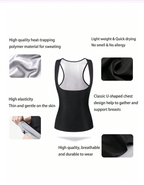 Women’s Elastic Waist Shaping Sauna Suit - Tight-Fitting Sports Sweatshirt for Ultimate Comfort and Support