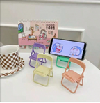 Creative Macaron Chair Phone Stand - Stylish Desktop Decor & Organizer for Home, Office, and Dorm