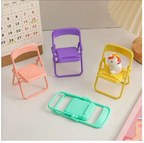 Creative Macaron Chair Phone Stand - Stylish Desktop Decor & Organizer for Home, Office, and Dorm