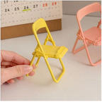 Creative Macaron Chair Phone Stand - Stylish Desktop Decor & Organizer for Home, Office, and Dorm