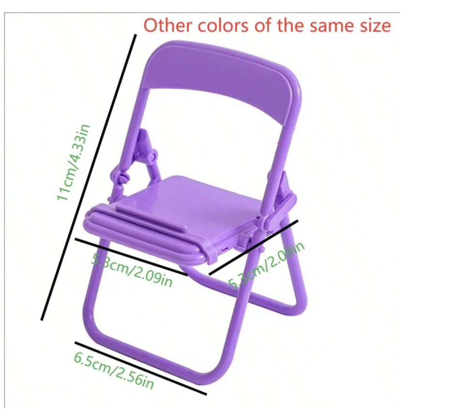 Creative Macaron Chair Phone Stand - Stylish Desktop Decor & Organizer for Home, Office, and Dorm