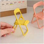 Creative Macaron Chair Phone Stand - Stylish Desktop Decor & Organizer for Home, Office, and Dorm