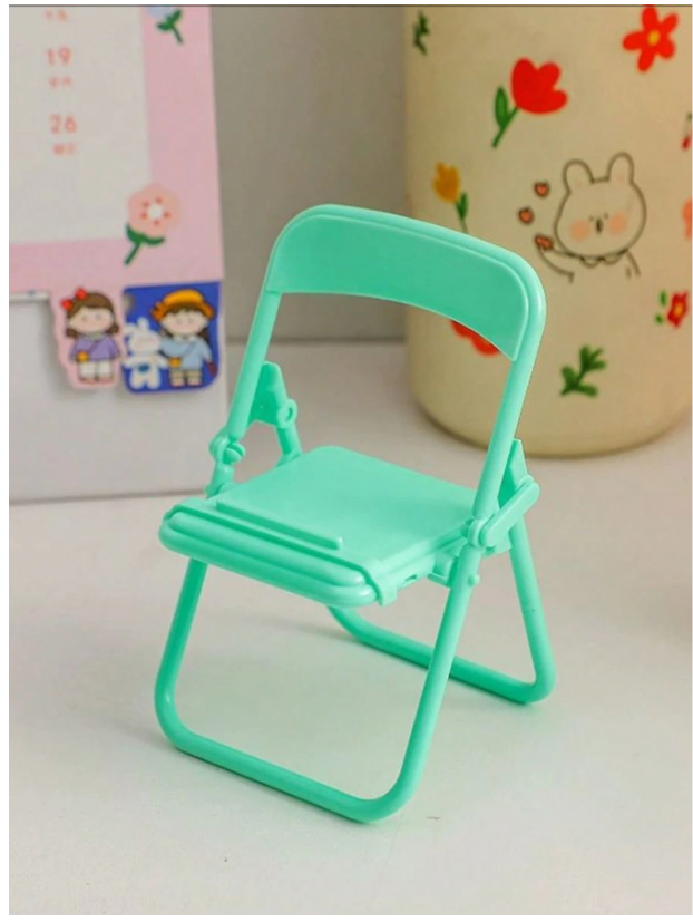 Creative Macaron Chair Phone Stand - Stylish Desktop Decor & Organizer for Home, Office, and Dorm