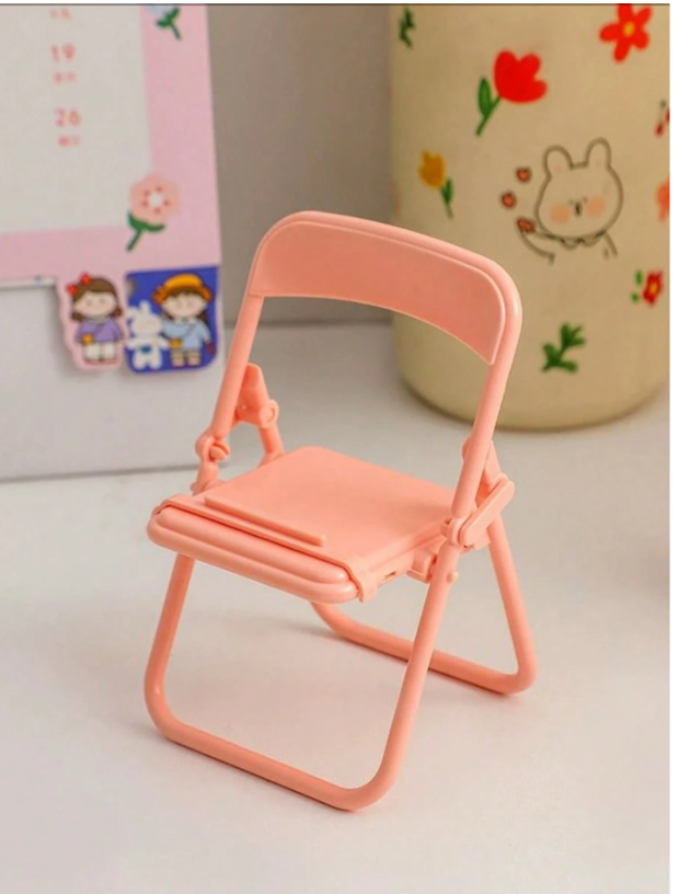 Creative Macaron Chair Phone Stand - Stylish Desktop Decor & Organizer for Home, Office, and Dorm
