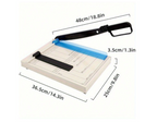 Effortless Cutting: 12-Inch Manual Trimmer & Cutter for 16 Sheets with Safety Features and Ergonomic Grip
