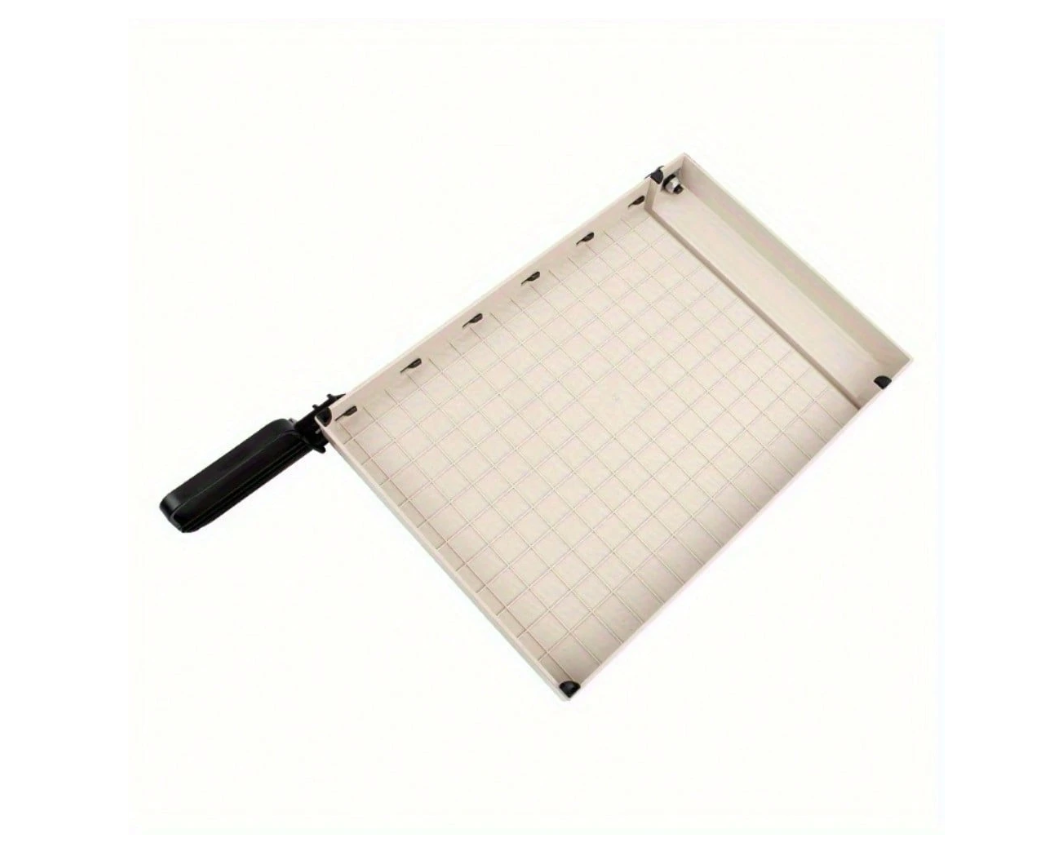 Effortless Cutting: 12-Inch Manual Trimmer & Cutter for 16 Sheets with Safety Features and Ergonomic Grip