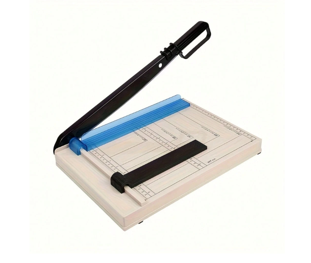 Effortless Cutting: 12-Inch Manual Trimmer & Cutter for 16 Sheets with Safety Features and Ergonomic Grip