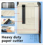 Effortless Cutting: 12-Inch Manual Trimmer & Cutter for 16 Sheets with Safety Features and Ergonomic Grip