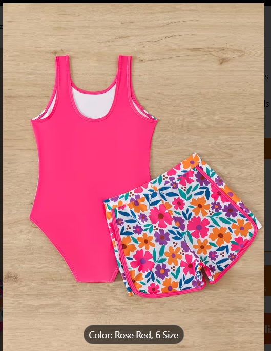 Girls' Fashion Swimsuit Set