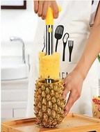 Stainless Steel Pineapple Slicer Tool for Easy Fruit Preparation - Perfect for Camping, Festivals, and Commercial Use