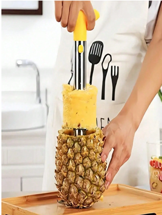 Stainless Steel Pineapple Slicer Tool for Easy Fruit Preparation - Perfect for Camping, Festivals, and Commercial Use