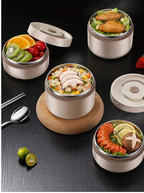 Stylish Stainless Steel Insulated Lunch Box Set - Perfect for Office and School Use!