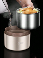 Stylish Stainless Steel Insulated Lunch Box Set - Perfect for Office and School Use!