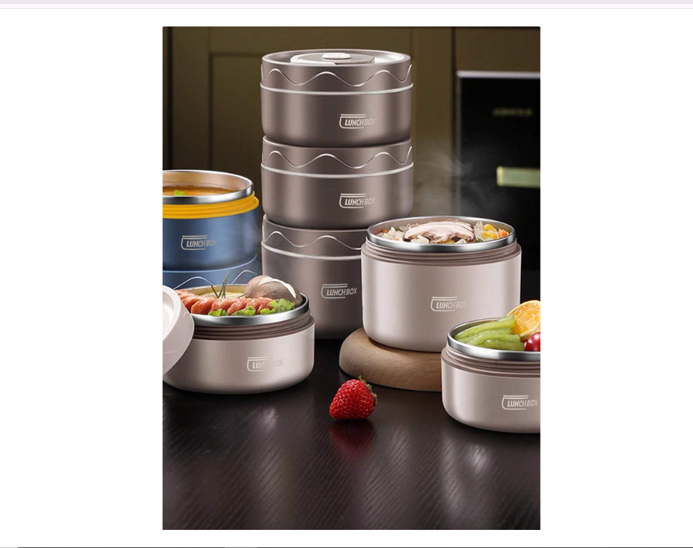 Stylish Stainless Steel Insulated Lunch Box Set - Perfect for Office and School Use!