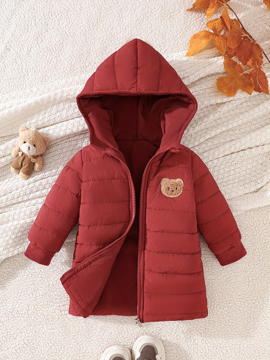 ❄️ Unisex Full-Zip Hooded Mid-Length Warm Winter Jacket: Cold-Weather Outerwear (Machine Washable, Zipper Closure)