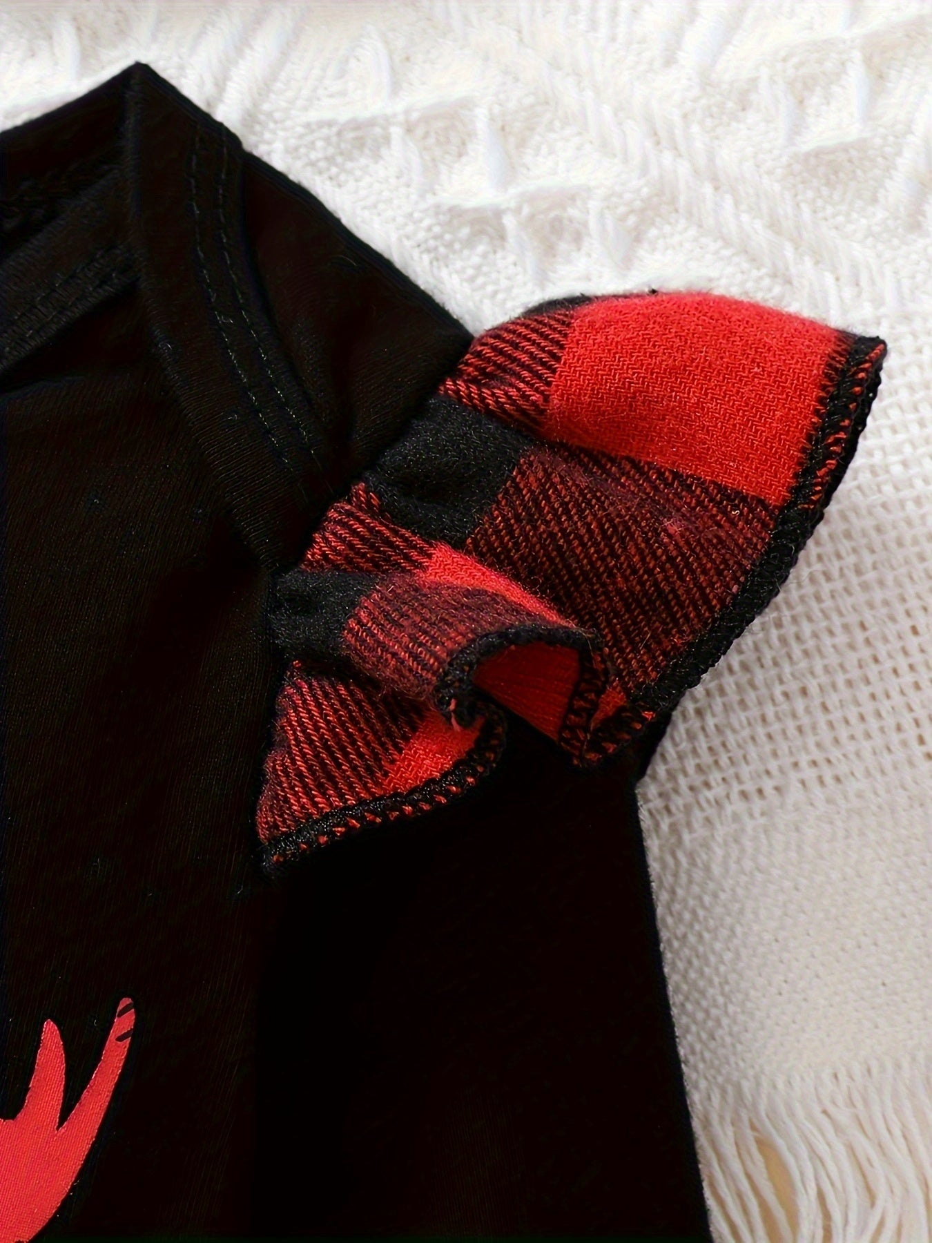 🐞 Baby Boy's 2-Piece Casual Set: Beetle Print Long-Sleeve Open-Crotch Jumpsuit & Leg-Wrapping Trousers (Knitted Shoulder Jumpsuit)