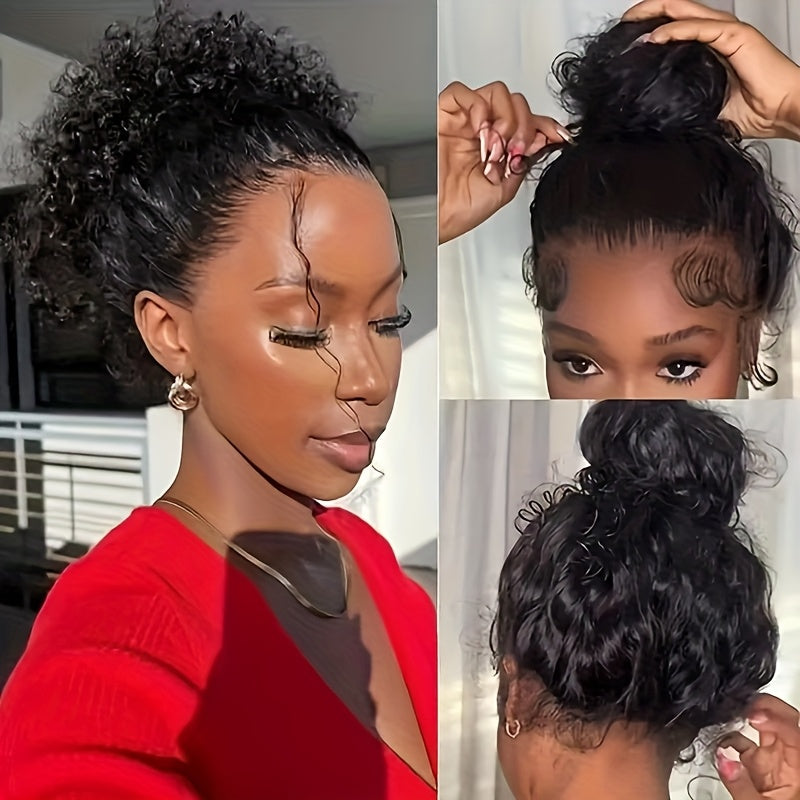 360 HD Full Lace Deep Curly Human Hair Wig (250% Density)