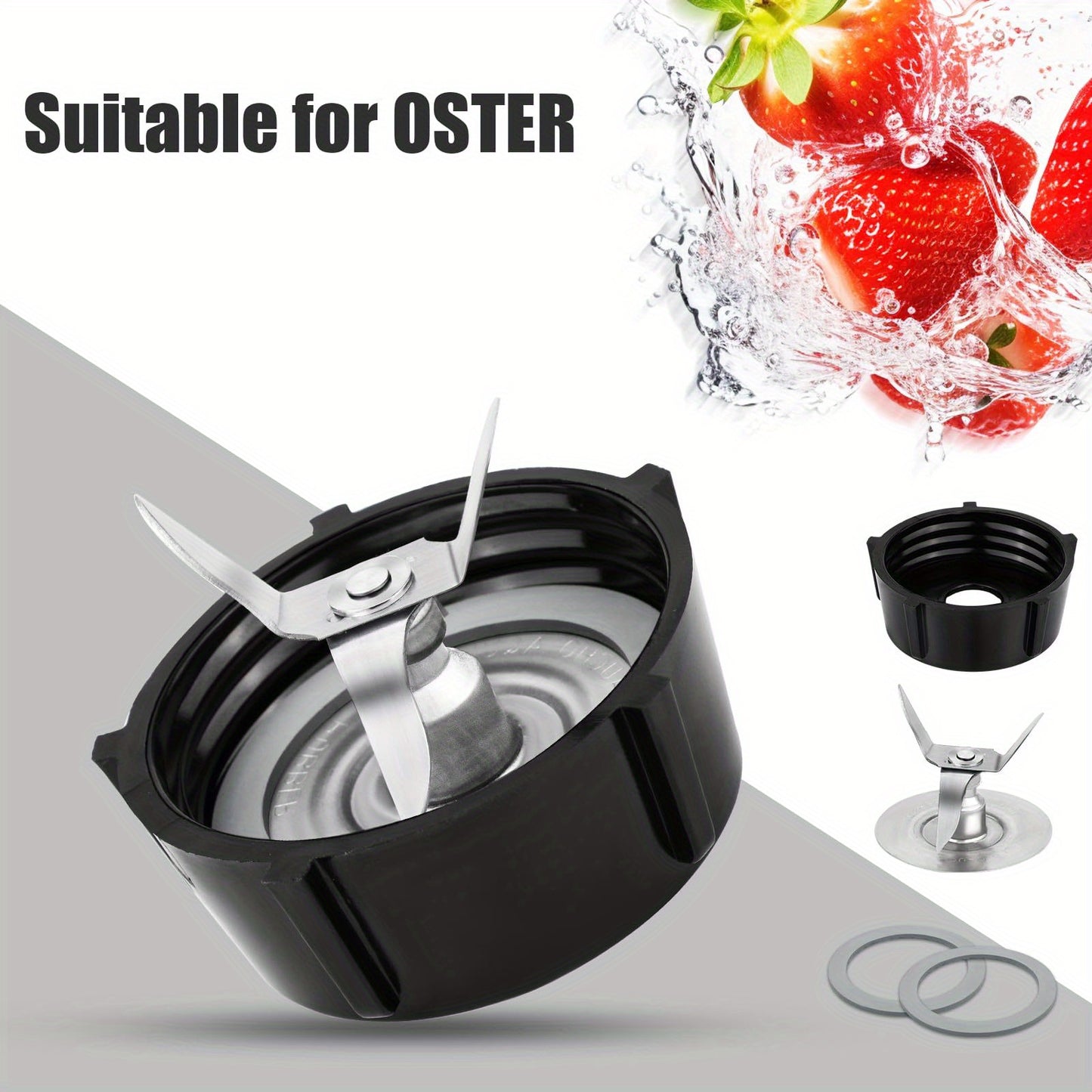 Oster Blender Replacement Parts – Ice Blade, Jar Base & 2 Gasket Seals