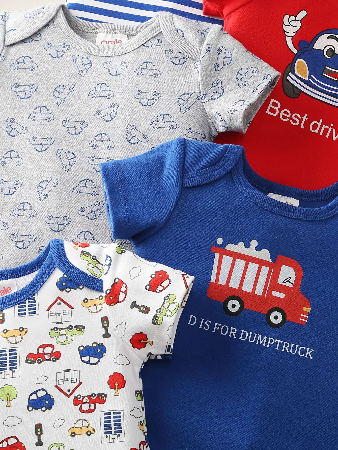 🐻 5-Piece Baby Girl Animal Print Onesies Set: Snap Closure Rompers (Cow, Chicken, Bunny, Bear) - All-Season Outfits for 0-24 Months