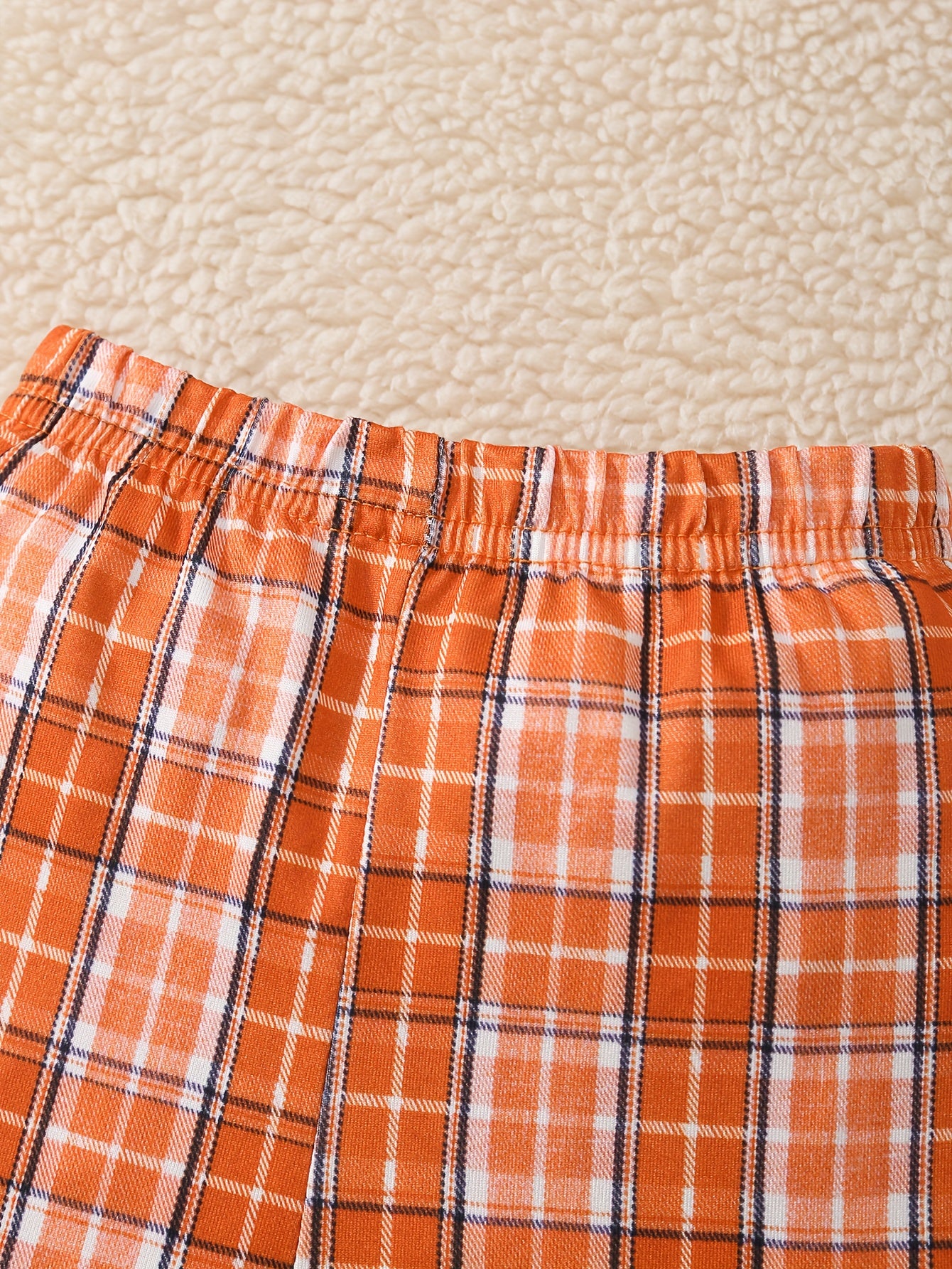 🦃 Baby Girl's 2-Piece Thanksgiving Outfit: Cute Turkey Top and Checkered Pants Set (Perfect for Holiday Wear)