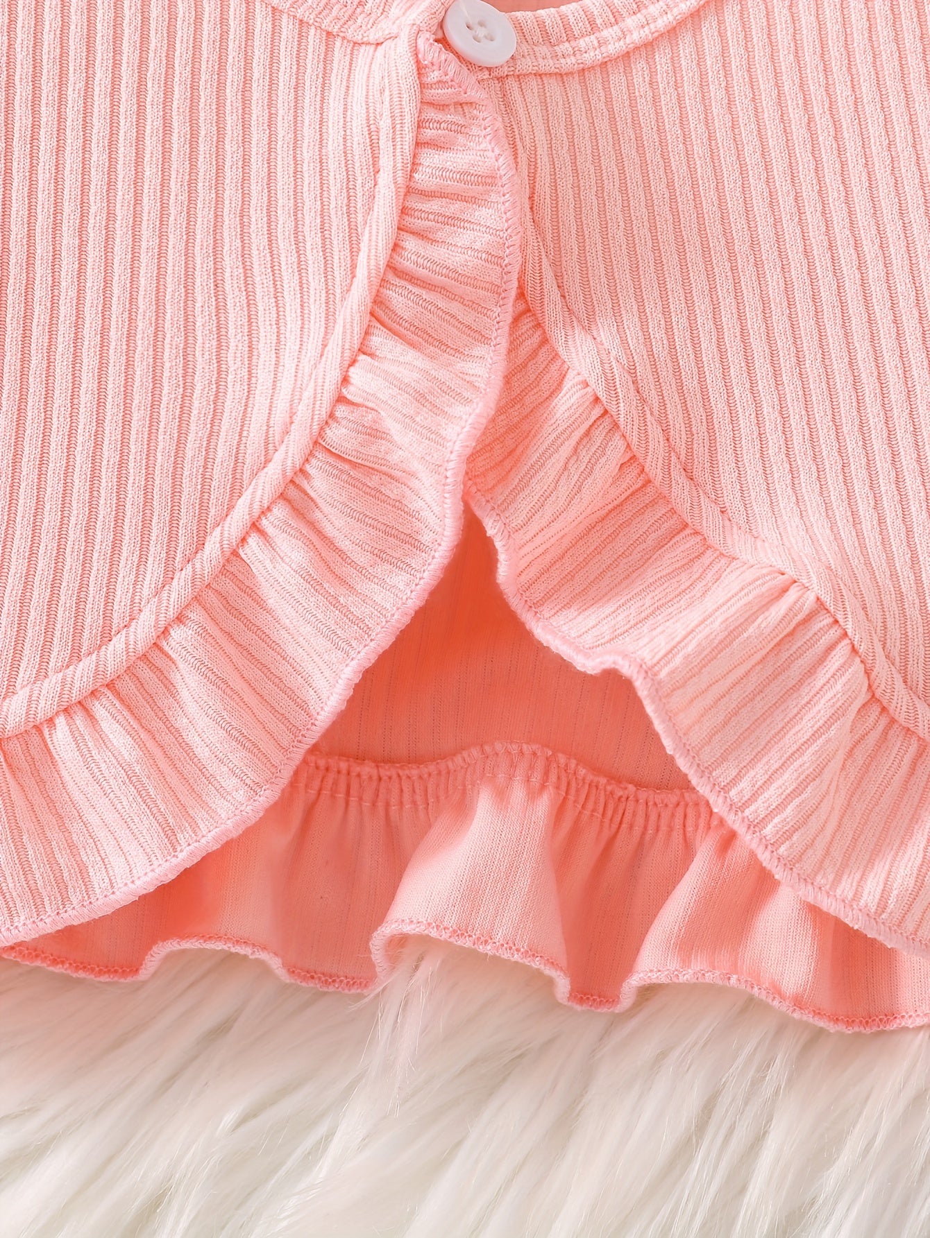 Girls' Elegant Pink Plaid Ruffle Jacket & Butterfly Dress Set