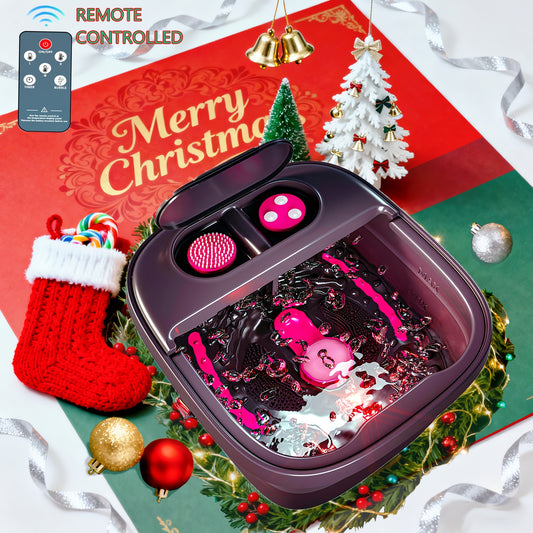 Collapsible Foot Spa with Heat, Bubbles, & Remote Control