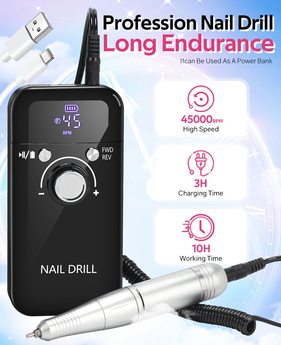 Professional Electric Nail Drill Machine (45000RPM)