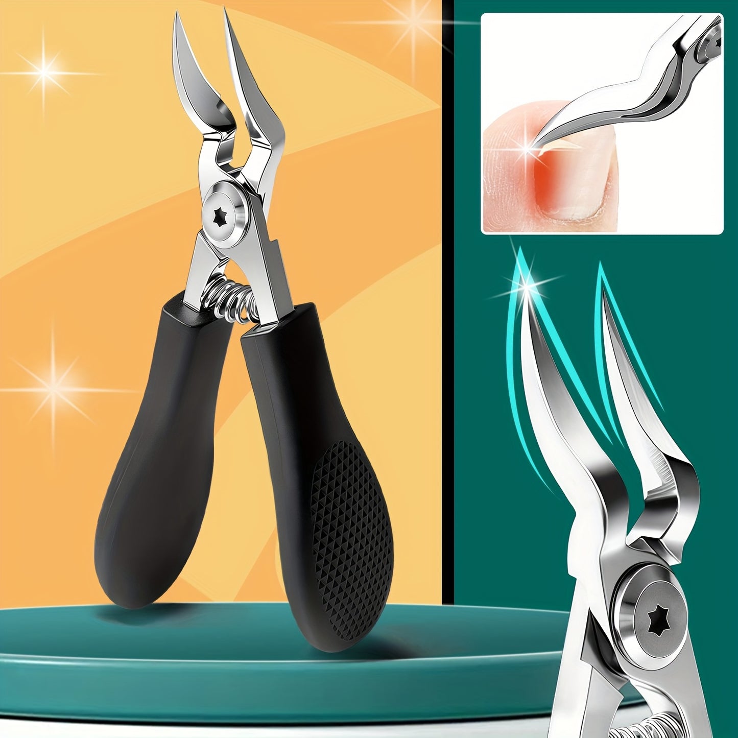 Professional Heavy-Duty Toenail Clippers for Thick & Ingrown Nails
