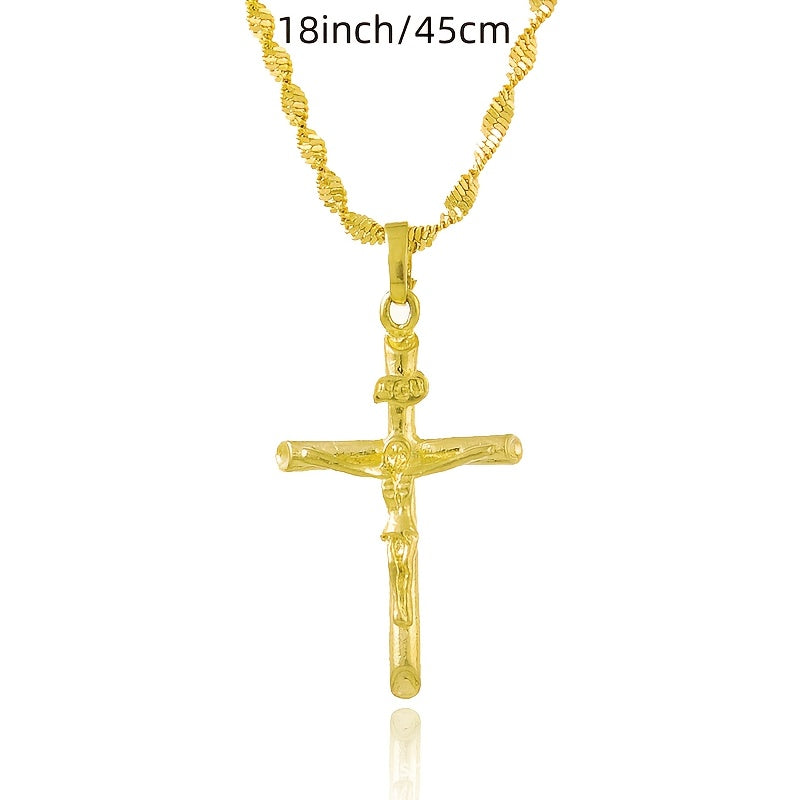 18K Gold Plated 925 Sterling Silver Cross Necklace