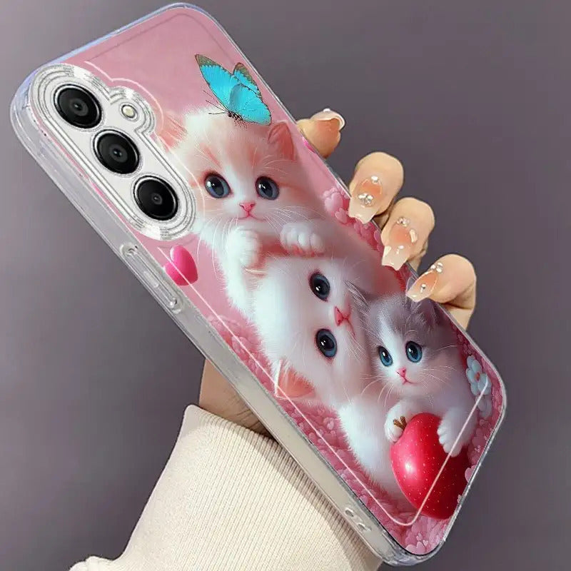 Cute Kittens Mobile Phone Case for Samsung Galaxy A/S Series
