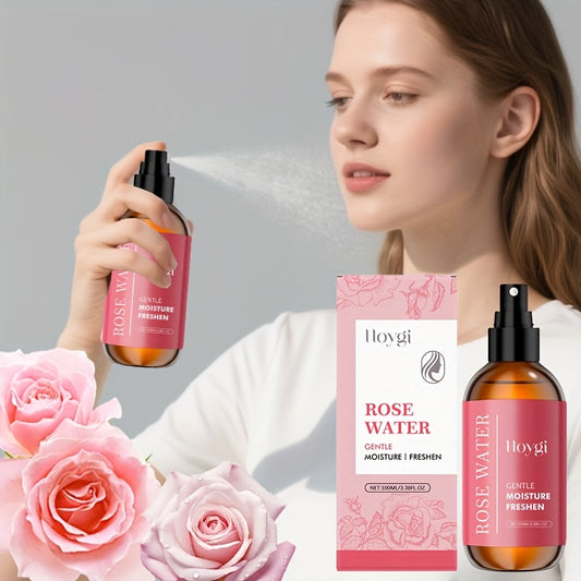 Rose Water Facial Moisturizing Spray – Hydrating & Brightening Face Mist, 3.4 oz