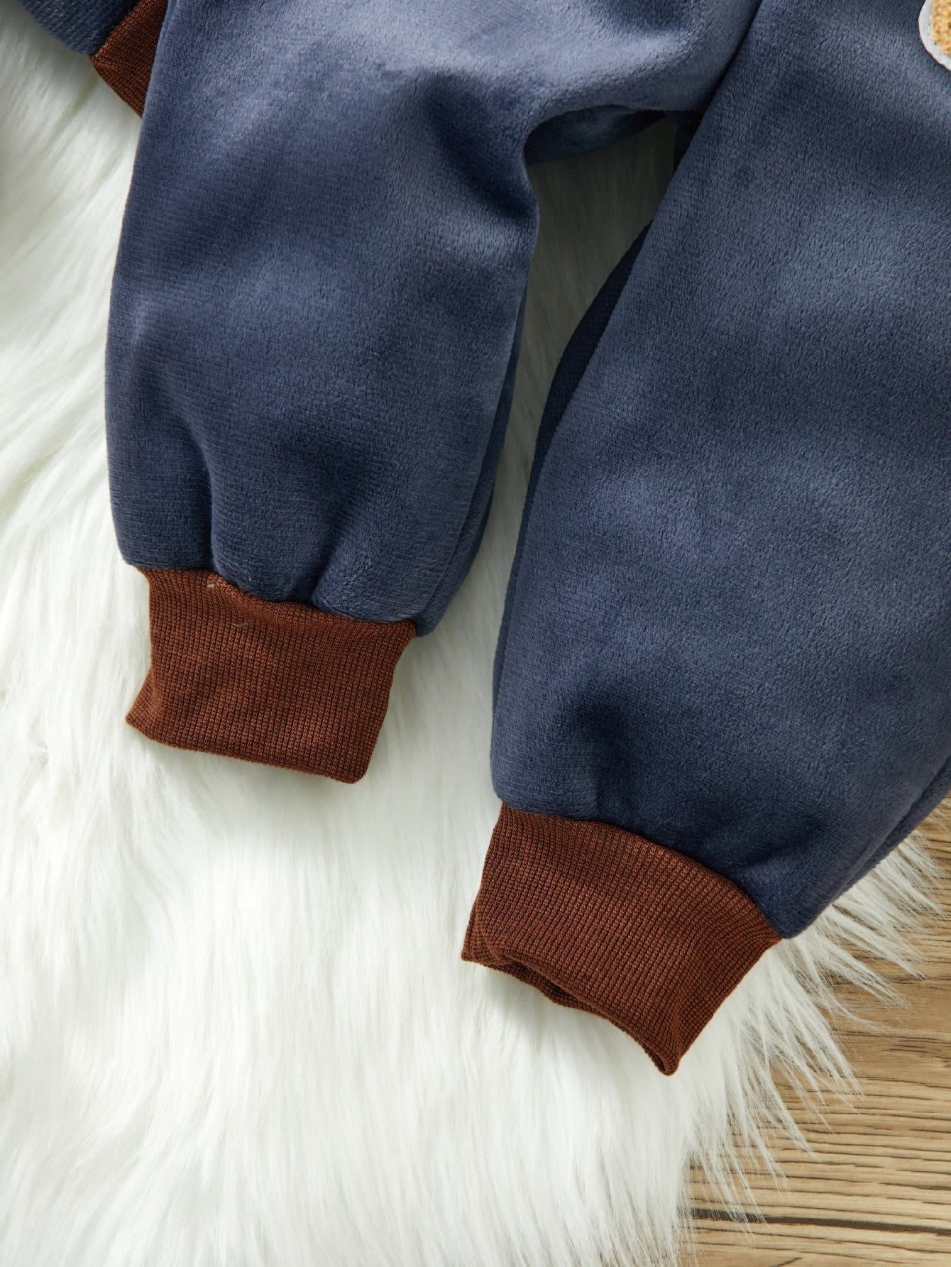 🐻 HIBOBI 3-Piece Toddler Boy's Fleece Sweater Set: Bear Embroidered Padded Hoodie, Long Sleeve Shirt & Pants (Cozy Fall/Winter Outfit)