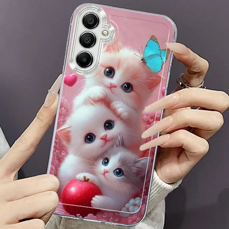 Cute Kittens Mobile Phone Case for Samsung Galaxy A/S Series