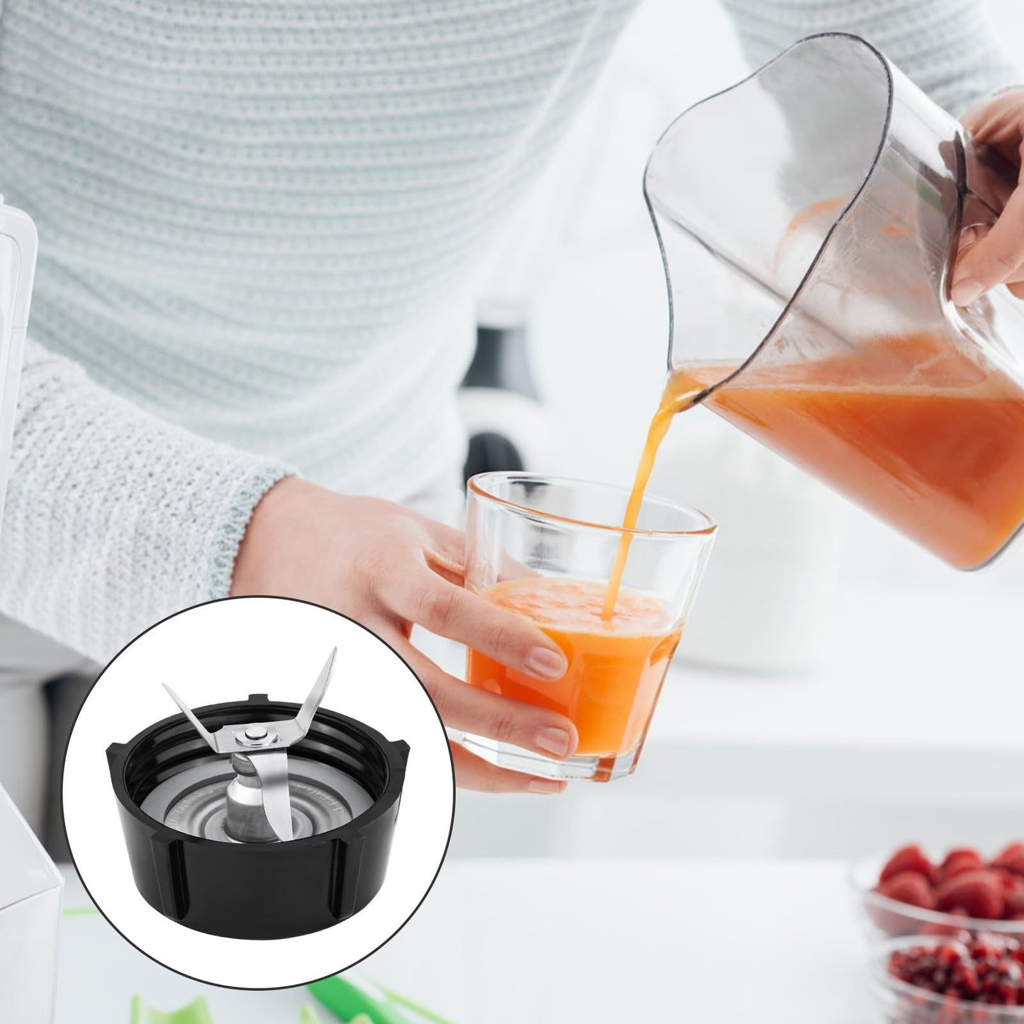 Oster Blender Replacement Parts – Ice Blade, Jar Base & 2 Gasket Seals