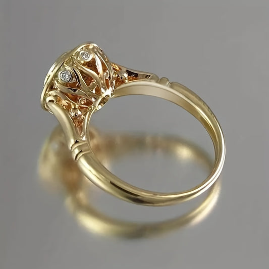 Set of 2 Fashion 18k Gold-Plated Rings for Special Occasions