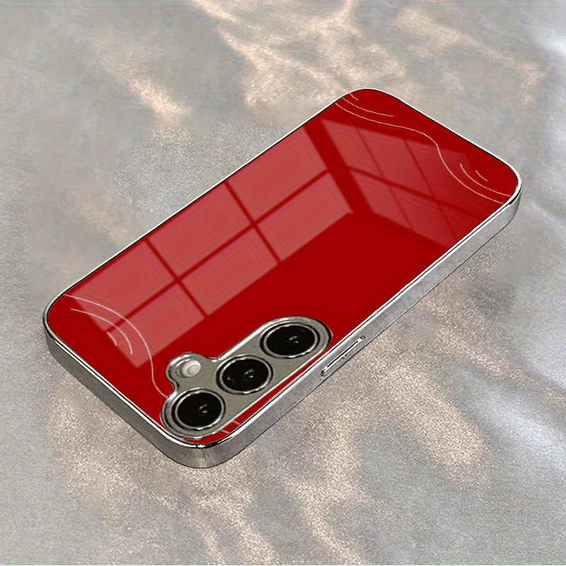 📱 Men's High-End Electroplated Glass Phone Case: Anti-Drop Business Protection for Samsung Galaxy S20/S21/S22/S23 (New 24/25 Models)