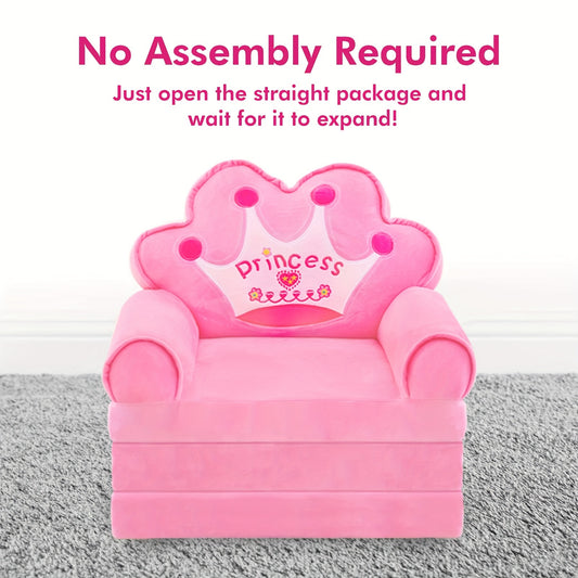 💖 Foldable Multifunctional Teenage Lounge Sofa (Pink): Plush, Washable Memory Foam Chair with Pillow and Armrests