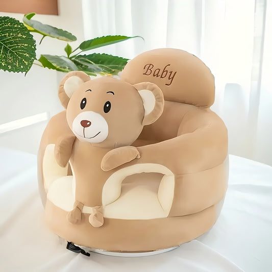 Soft Plush Elephant Learning Chair for Babies - Safe & Comfortable Infant Support Seat for Sitting & Standing Practice