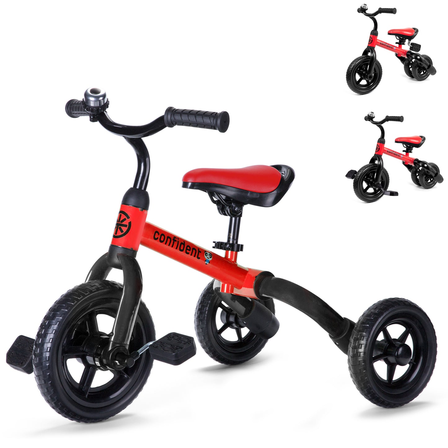 3-in-1 Kids Tricycle & Balance Bike (1-4 Years Old)