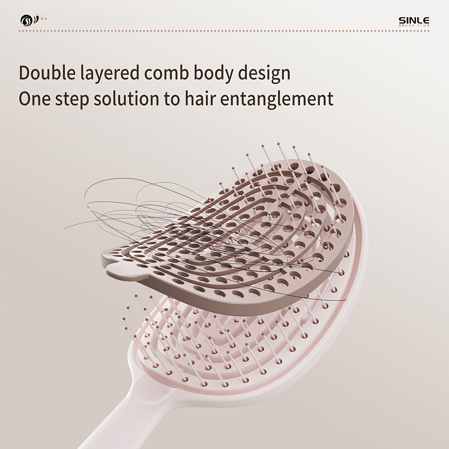 Self-Cleaning Retractable Hair Brush - Easy-Clean Detangling Tool