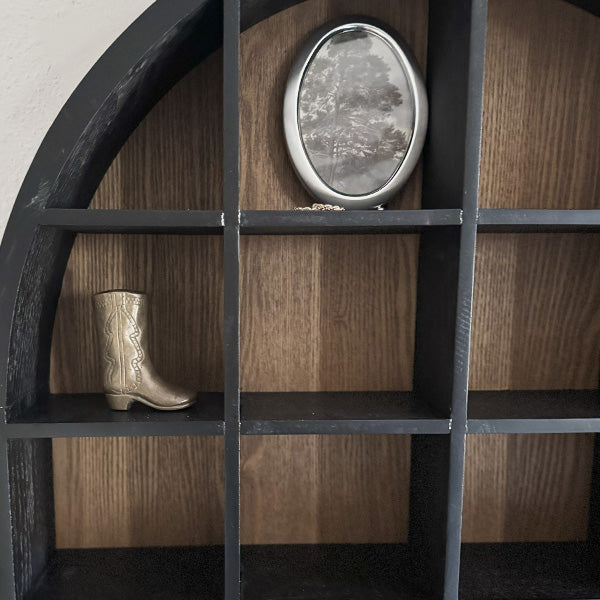 Arched Cubby Wood Wall Shelf
